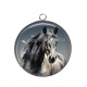 Pendentif Cabochon Argent - cheval