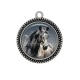 Pendentif Cabochon Argent - cheval