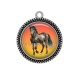 Pendentif Cabochon Argent - cheval