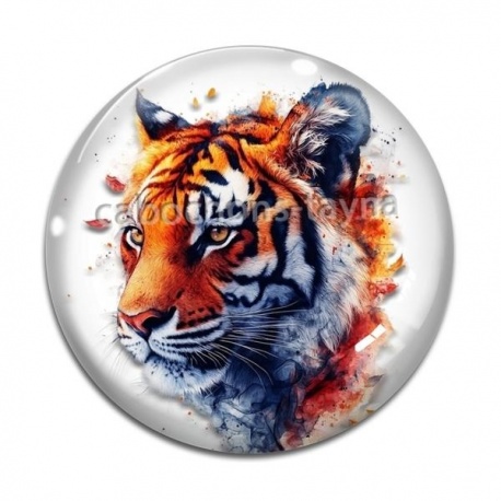 Cabochon Verre - tigre