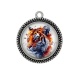 Pendentif Cabochon Argent - tigre
