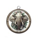 Pendentif Cabochon Argent - éléphant