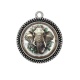 Pendentif Cabochon Argent - éléphant