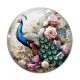 Cabochon Verre - paon