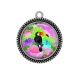 Pendentif Cabochon Argent - toucan
