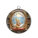 Pendentif Cabochon Argent - lapin 