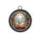 Pendentif Cabochon Argent - lapin 