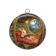 Pendentif Cabochon Argent - lapin 