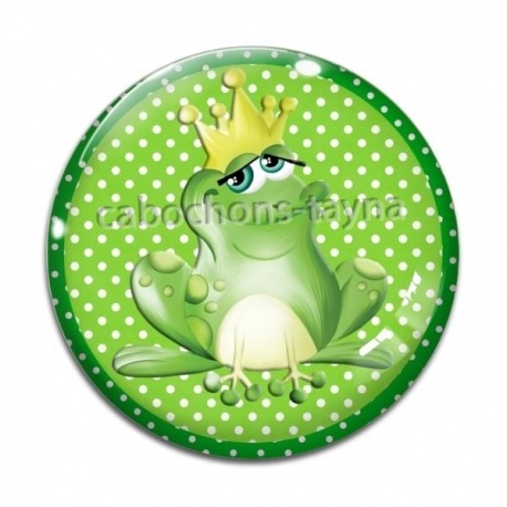 Cabochon Verre - grenouille