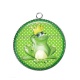 Pendentif Cabochon Argent - grenouille