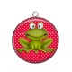 Pendentif Cabochon Argent - grenouille