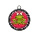 Pendentif Cabochon Argent - grenouille