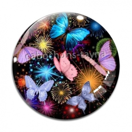 Cabochon Verre - papillon