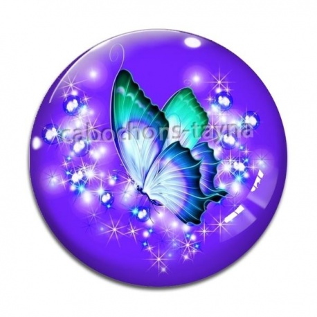 Cabochon Verre - papillon