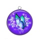 Pendentif Cabochon Argent - papillon