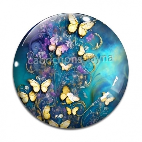 Cabochon Verre - papillon