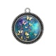 Pendentif Cabochon Argent - papillon