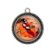 Pendentif Cabochon Argent - papillon