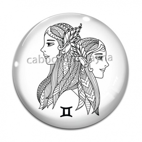 Cabochon Verre - signe astrologie