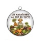 Pendentif Cabochon Argent - un maraîcher au top du top