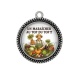 Pendentif Cabochon Argent - un maraîcher au top du top