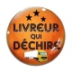 Cabochon Verre - livreur qui déchire