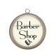 Pendentif Cabochon Argent - Barber Shop