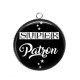 Pendentif Cabochon Argent - super patron