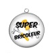Pendentif Cabochon Argent - super bricoleur