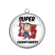 Pendentif Cabochon Argent - super chauffagiste