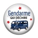 Cabochon Résine - gendarme qui déchire