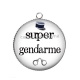 Pendentif Cabochon Argent - super gendarme