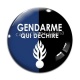 Cabochon Verre - gendarme qui déchire