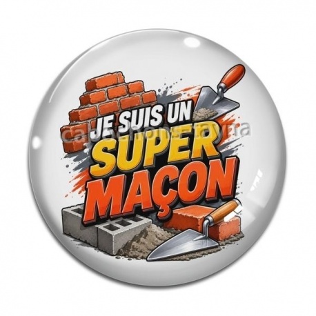 Cabochon Verre - je suis un super maçon