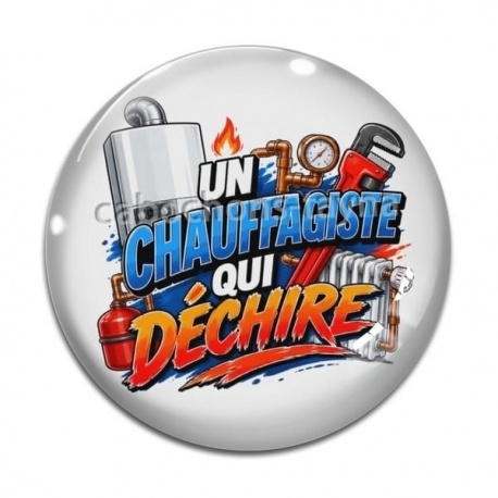 Cabochon Verre - un chauffagiste qui déchire