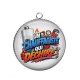 Pendentif Cabochon Argent - un chauffagiste qui déchire