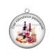 Pendentif Cabochon Argent - une viticultrice passionnée