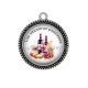 Pendentif Cabochon Argent - une viticultrice passionnée