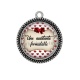 Pendentif Cabochon Argent - une assistante formidable