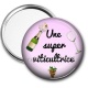 Miroir de poche - une super viticultrice