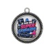 Pendentif Cabochon Argent - je suis une super gendarme