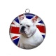 Pendentif Cabochon Argent - chien 
