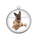 Pendentif Cabochon Argent - chien