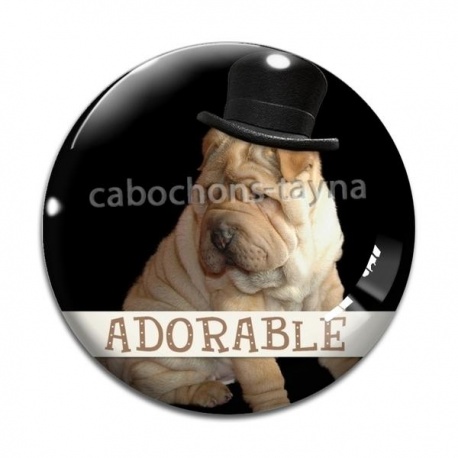 Cabochon Verre - chien