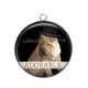 Pendentif Cabochon Argent - chien