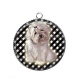 Pendentif Cabochon Argent - chien
