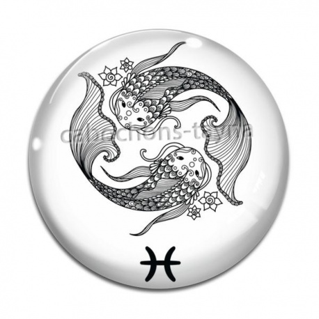 Cabochon Verre - signe astrologie