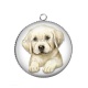 Pendentif Cabochon Argent - chien