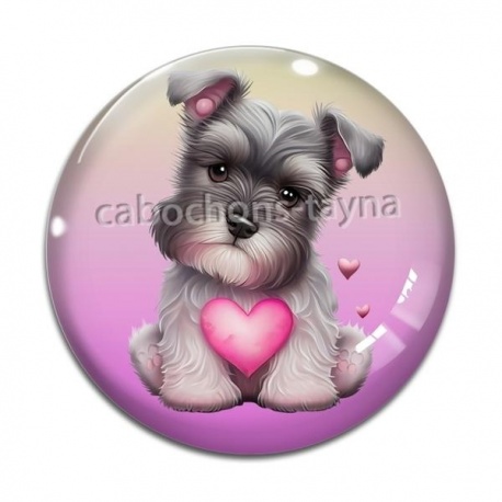 Cabochon Verre - chien