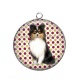 Pendentif Cabochon Argent - chien